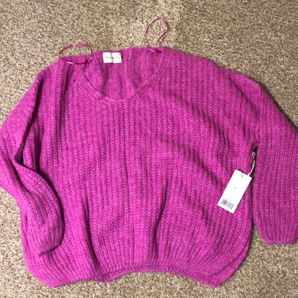 Dreamers rose pink sweater size medium slightly oversized